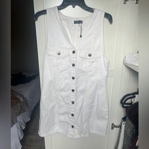Nasty Gal white denim dress